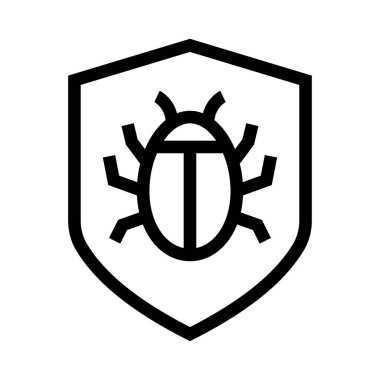 Güvenlik vektör satırı simgesi