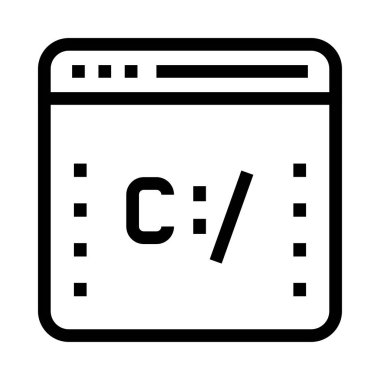 Web sayfa vektör satırı simgesi