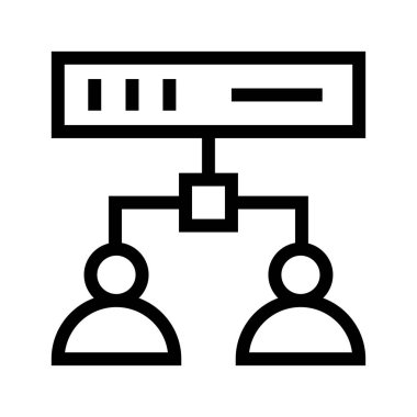 Ağ vektör hat simgeler