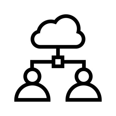 sunucu vektör hat simgeler