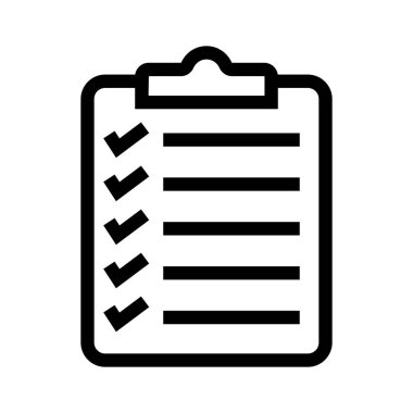 Denetim listesi vektör hat simgeler