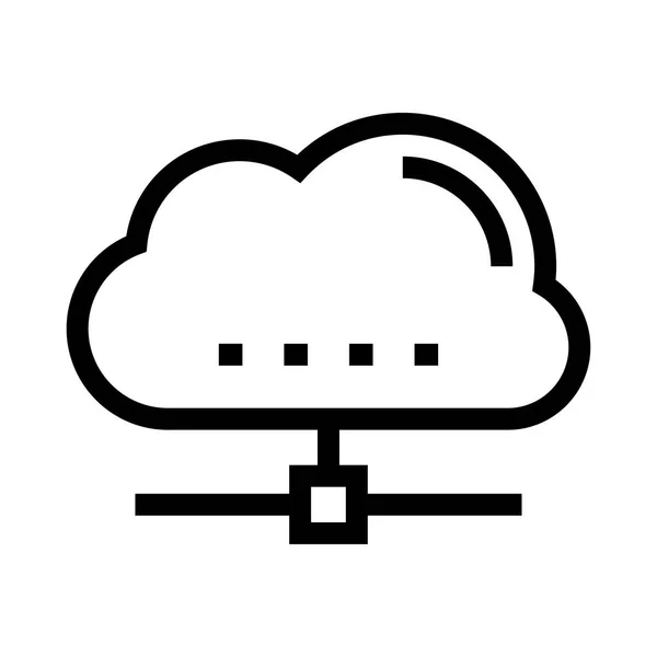 Base Datos Vector Línea Icono — Archivo Imágenes Vectoriales