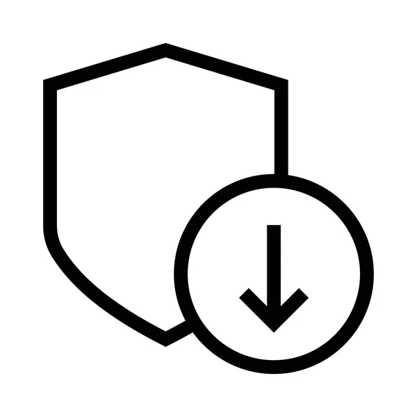 Icono Línea Vectorial Seguridad — Vector de stock