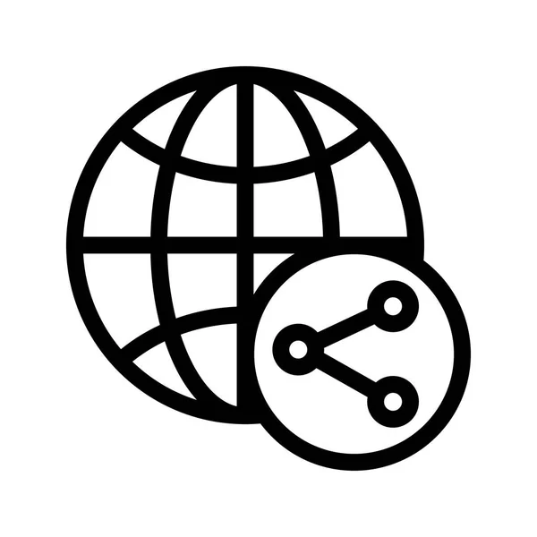 Иконки Глобальных Векторных Линий — стоковый вектор
