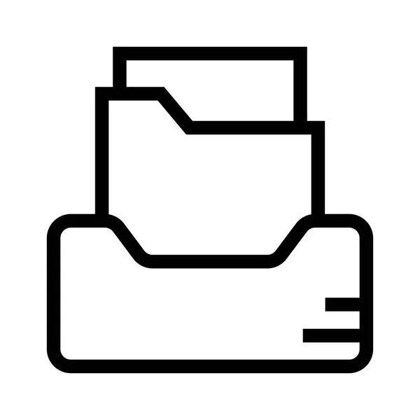 Folder Vector Line Icons — Stock Vector