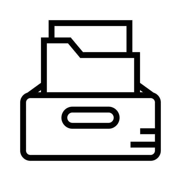 Ikon Baris Vektor Folder - Stok Vektor