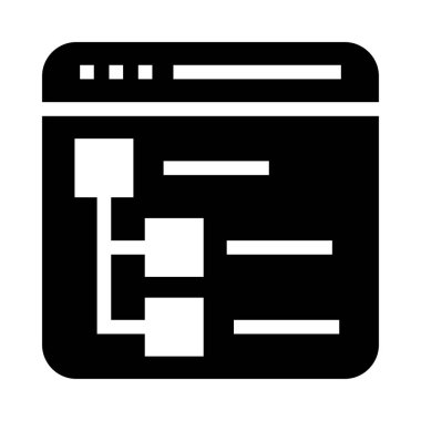 Internet vektör Glifler simgesini