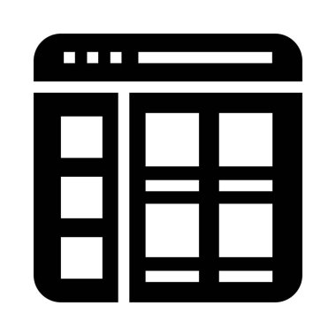 Internet vektör Glifler simgesini