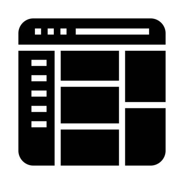 Online vektör Glifler simgesi