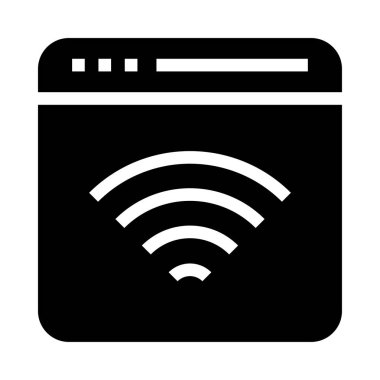 Web sayfası vektör Glifler simgesi