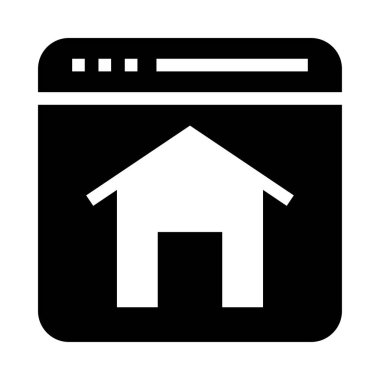 Web sayfası vektör Glifler simgesi