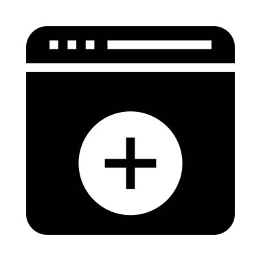 Web sayfası vektör Glifler simgesi