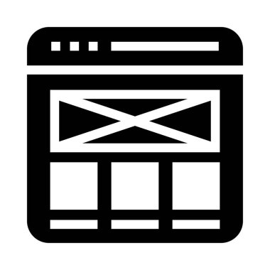 Internet vektör Glifler simgesini