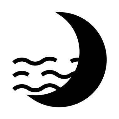 gece vektör Glifler simgesi