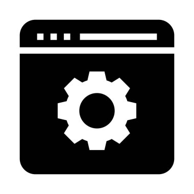 ayar vektör Glifler simgesi