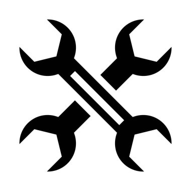 İngiliz anahtarı vektör Glifler simgesi