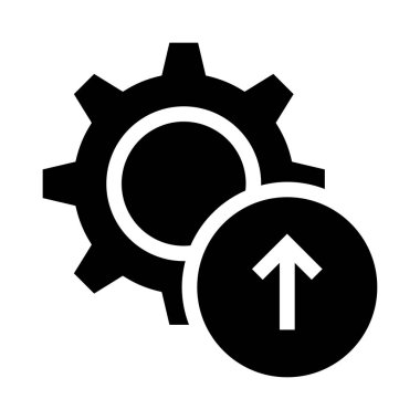 ayar upload vektör Glifler simgesi