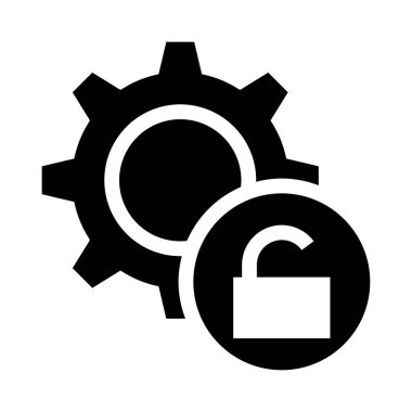 ayar vektör Glifler simgesini kilidini