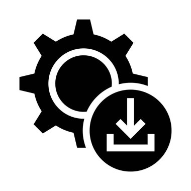 ayarı download vektör Glifler simgesi