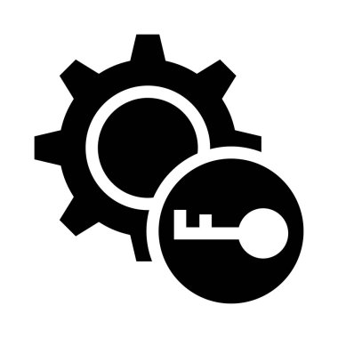 ayar kilit vektör Glifler simgesi