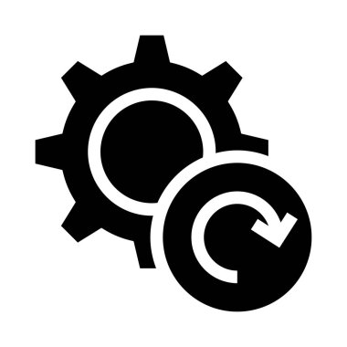 ayarı yeniden vektör Glifler simgesi