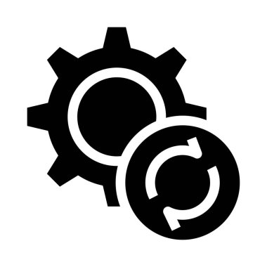 ayar yenileme vektör Glifler simgesi