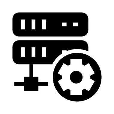 sunucu ayarı vektör Glifler simgesi