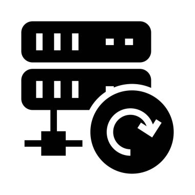 sunucu yenileme vektör Glifler simgesi