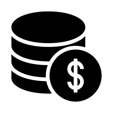 Doları vektör Glifler simgesi