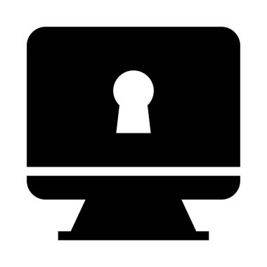 kilit vektör Glifler simgesi