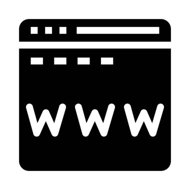 Internet vektör Glifler simgesini