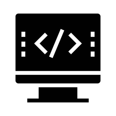 programlama vektör Glifler simgesi