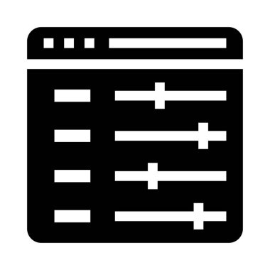 Denetim vektör Glifler simgesi