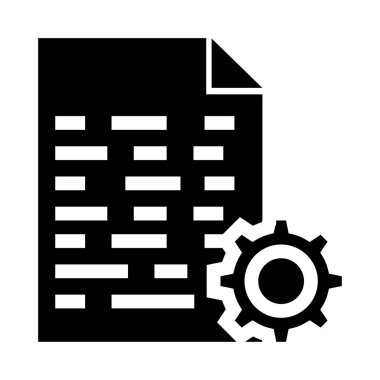 ayar vektör Glifler simgesi