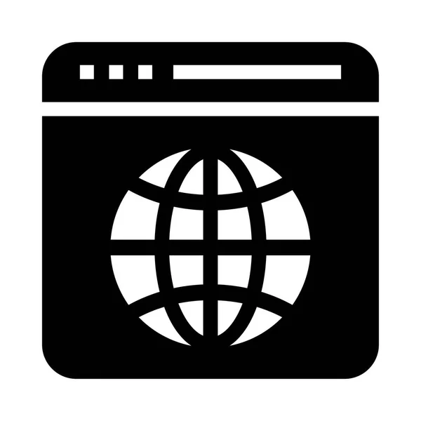 Icona Dei Glifi Vettoriali Mondiali — Vettoriale Stock