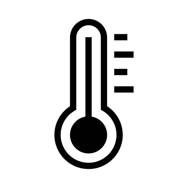 Vetor Temperatura Ícone Glyphs —  Vetores de Stock