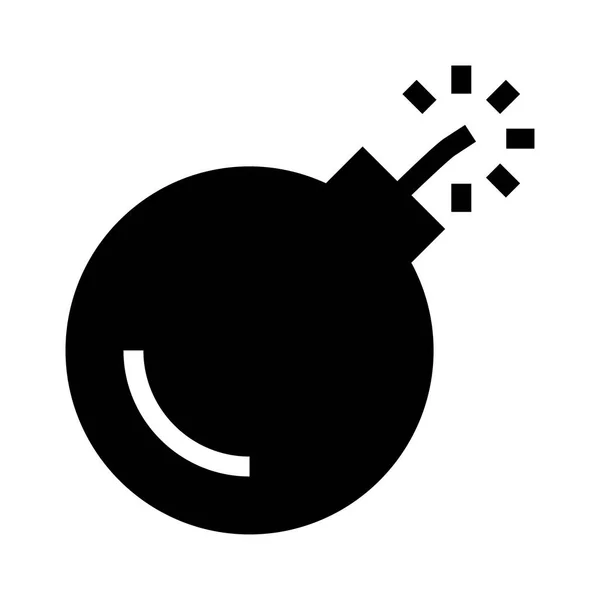 Bomb Vector Glyphs Icon — Stock Vector