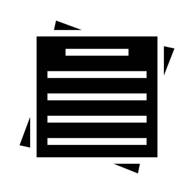 Belge vektör Glifler simgesi