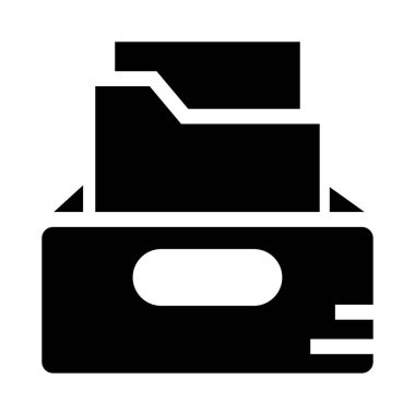 klasör vektör Glifler simgesi