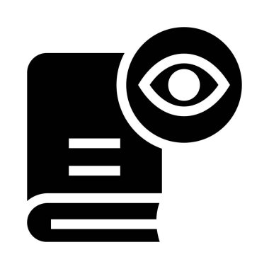 kitap görünümü vektör Glifler simgesi