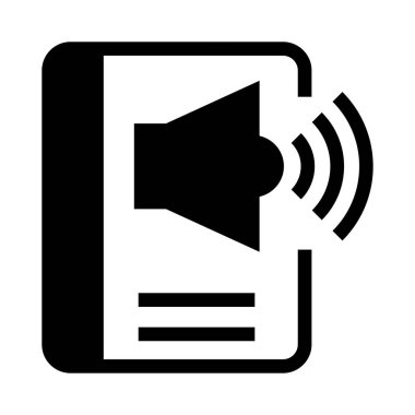 kitap ses vektör Glifler simgesi