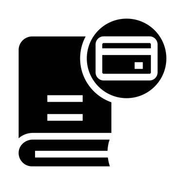 kitap kredi vektör Glifler simgesi