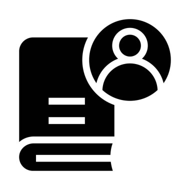 kitap hesap vektör Glifler simgesi