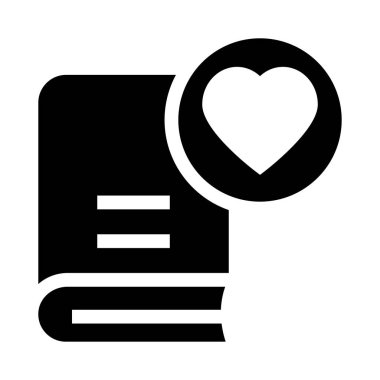 kitap favori vektör Glifler simgesi