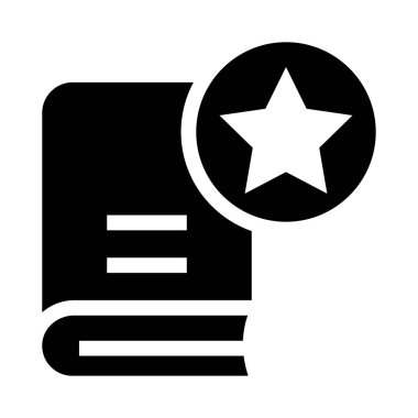 kitap vektör yıldız Glifler simgesi