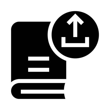 kitap yüklemek vektör Glifler simgesi