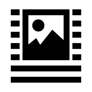 Resim hizalama vektör Glifler simgesi