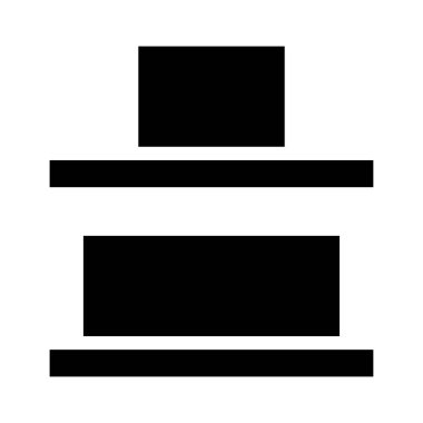 hizalama vektör Glifler simgesi