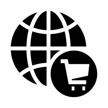 tarayıcı alışveriş vektör simgesi