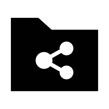 Klasör Paylaşım vektör simgesi